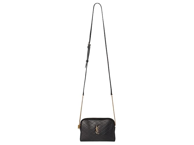 Saint Laurent Mini Gaby Quilted Leather Shoulder Bag in Black