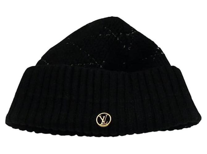 Louis Vuitton Hats Black Cashmere Wool  ref.1052723