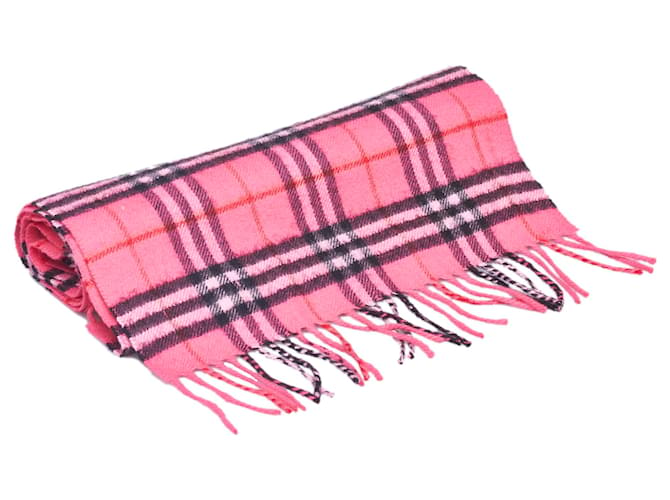 Burberry Hauskaro Schal aus rosafarbener Wolle Pink Tuch ref.1052792 Joli Closet