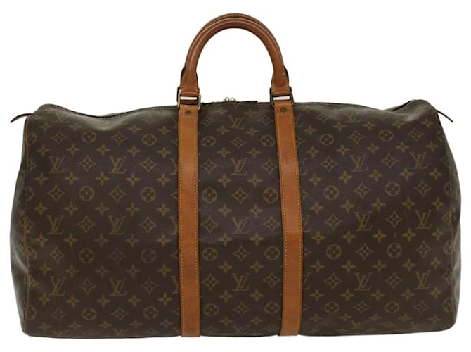 Louis Vuitton Keepall 55 Brown Cloth  ref.1052831