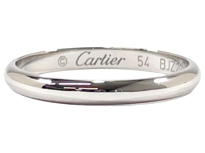 cartier 1895 Wedding ring Silvery Platinum  ref.1052935