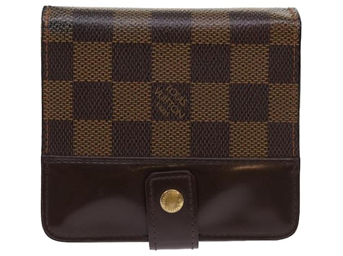Louis Vuitton Compact zip Brown Cloth  ref.1052983
