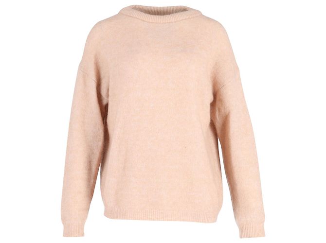 Acne Studios Pull en maille brossée en mohair pêche