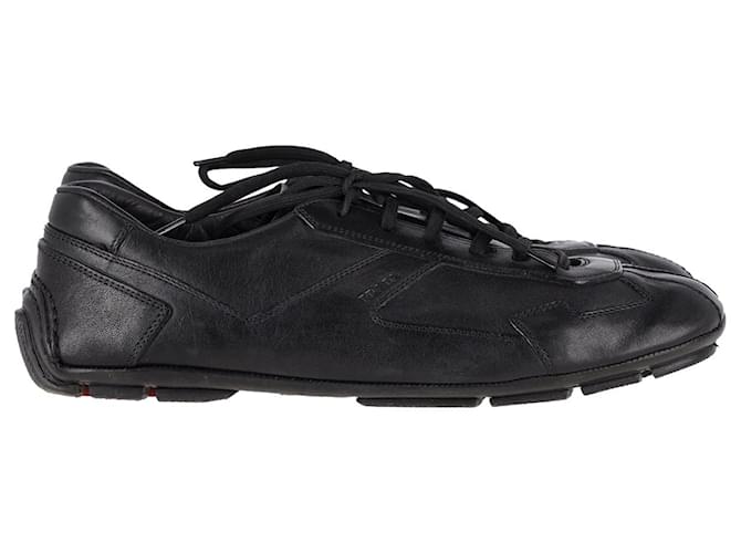Prada Low Top Sneakers in Black Leather   ref.1053003