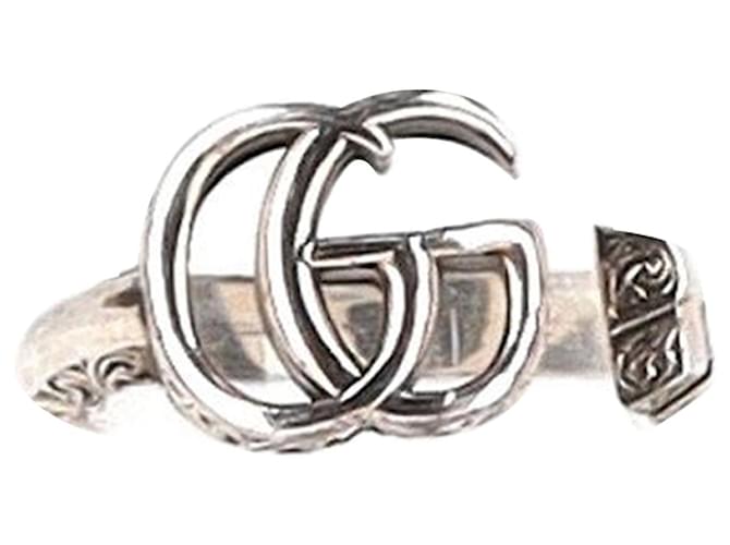Gucci-gefütterter G-Ring aus silbernem Metall Geld  ref.1053012