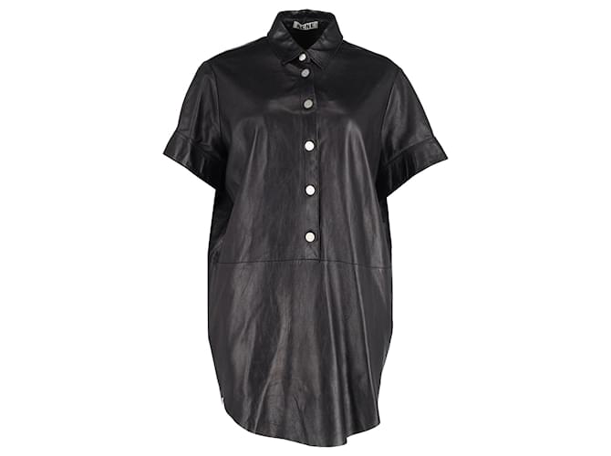Acne Studios Marla Mini Dress in Black Lambskin Leather  ref.1053016