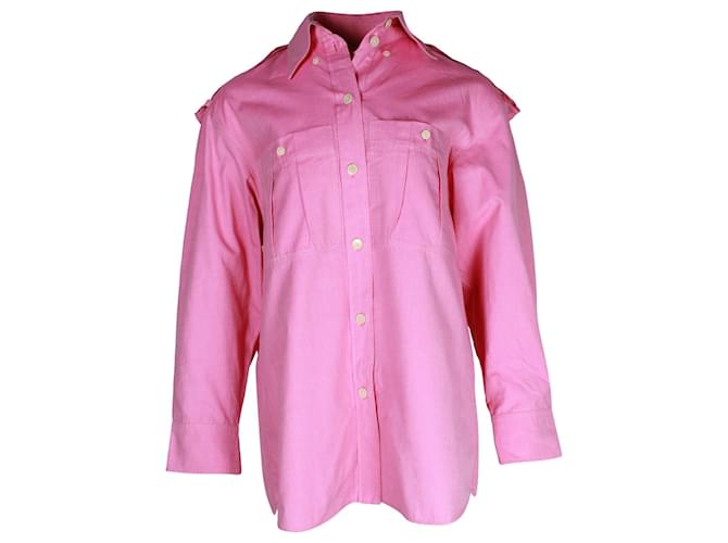 Camicia Isabel Marant Vinela in cotone rosa  ref.1053024