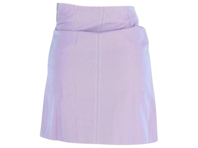 Acne Studios Mini-jupe trapèze en coton lilas Violet  ref.1053031