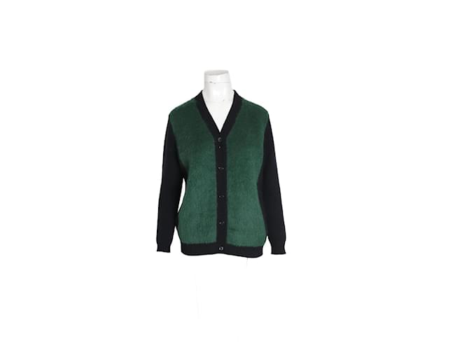 Marni Cardigan Fuzzy à Col V en Laine Multicolore Imprimé python  ref.1053062