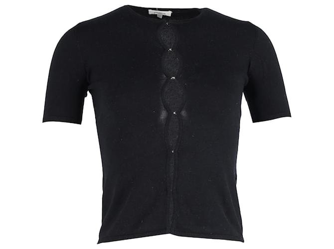 Max Mara Short Sleeve Cardigan in Black Cotton  ref.1053110