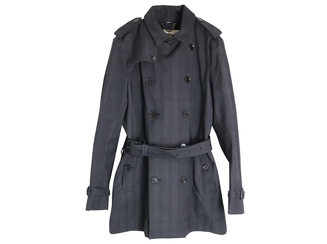 Casaco forrado Burberry em algodão cinza