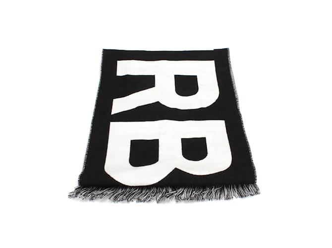 Burberry Logo Wool Scarf Black  ref.1053147