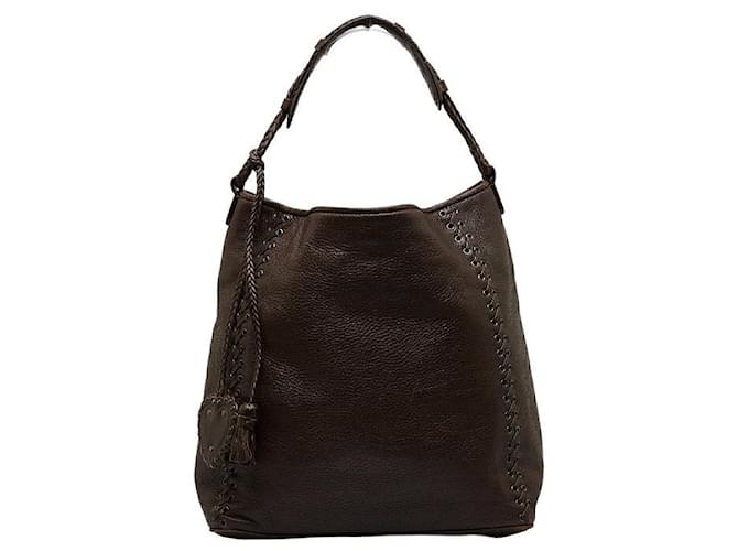Dior Leather Ethnic Tote Bag Brown Pony-style calfskin  ref.1053194