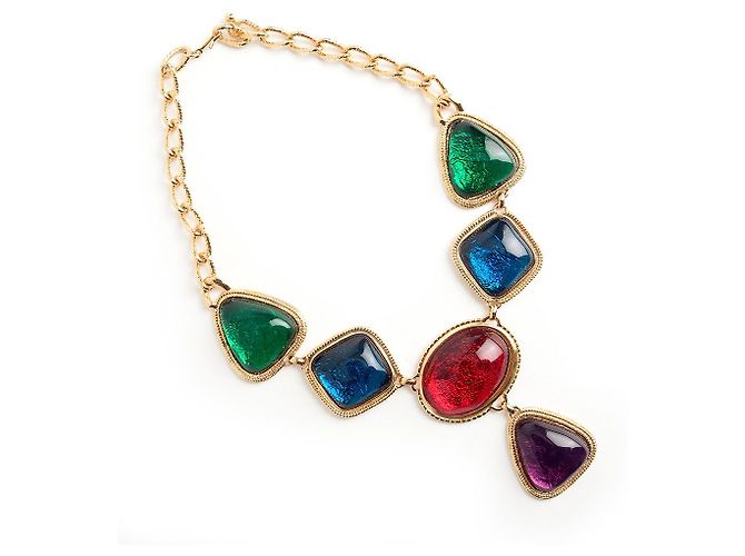 Collana con placca multicolore Kenneth Jay Lane