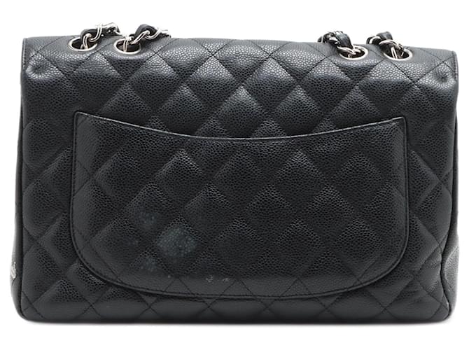 Chanel Jumbo Black Leather  ref.1053543