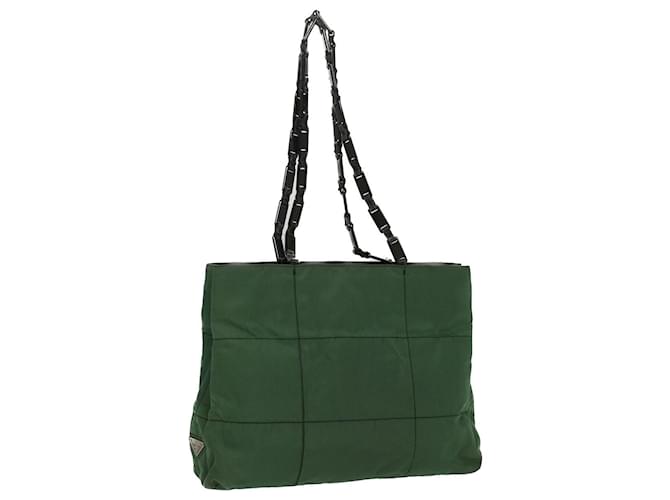 PRADA Shoulder Bag Nylon Green Auth cl684  ref.1053560