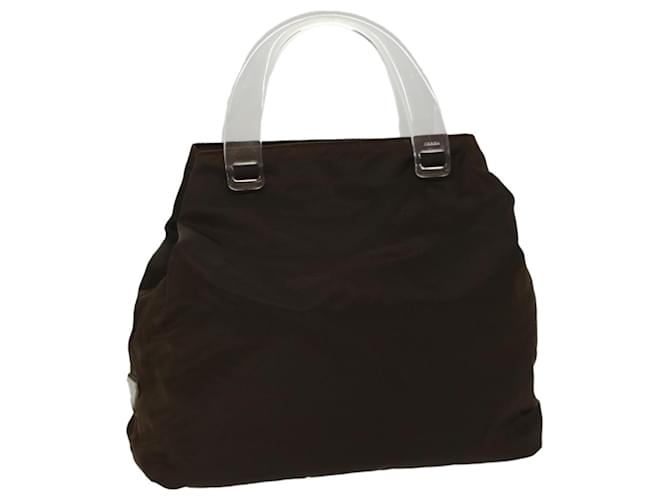 PRADA Hand Bag Nylon Brown Auth cl692  ref.1053572