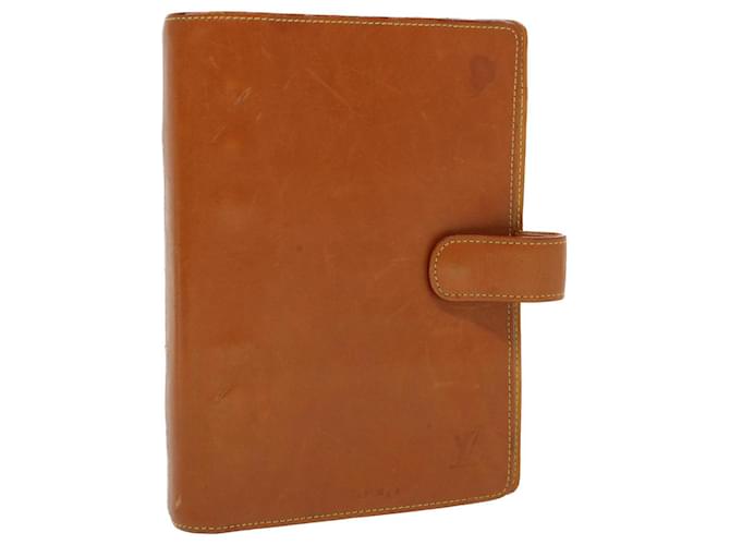 LOUIS VUITTON Nomad Leather Agenda MM Day Planner Cover Beige R20473 auth 52294  ref.1053588