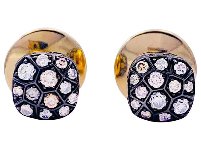 Pomellato Chips, "Nudo", two golds, brown diamonds. White gold Pink gold  ref.1053624