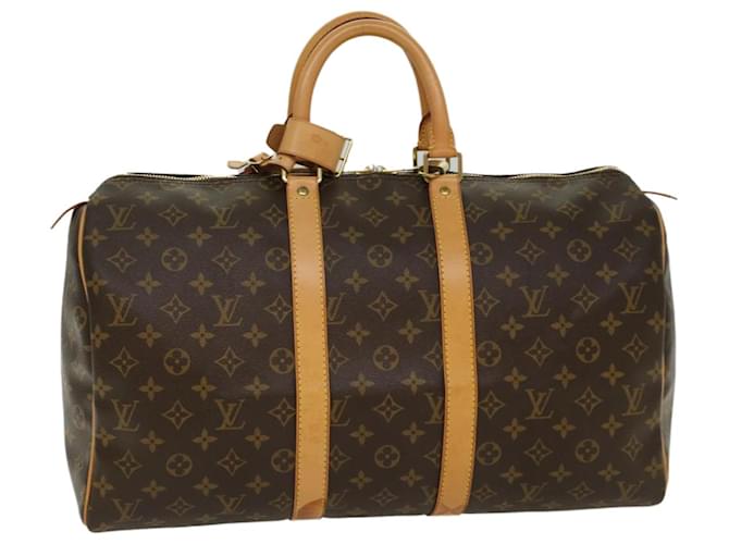 Louis Vuitton Monograma Keepall 45 Boston Bag M41428 Autenticação de LV 52137 Lona  ref.1053680