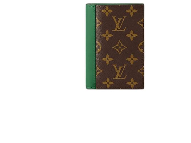 Louis Vuitton Capa de passaporte LV nova Verde Couro  ref.1053797