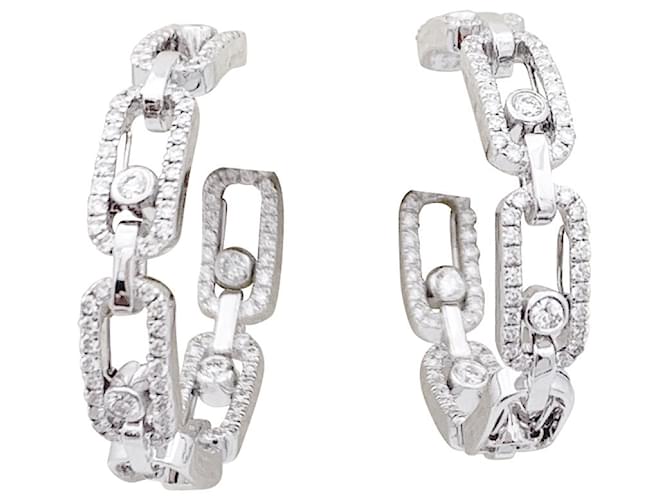 Messika earrings, “Move Link”, WHITE GOLD, diamants. Diamond  ref.1053811
