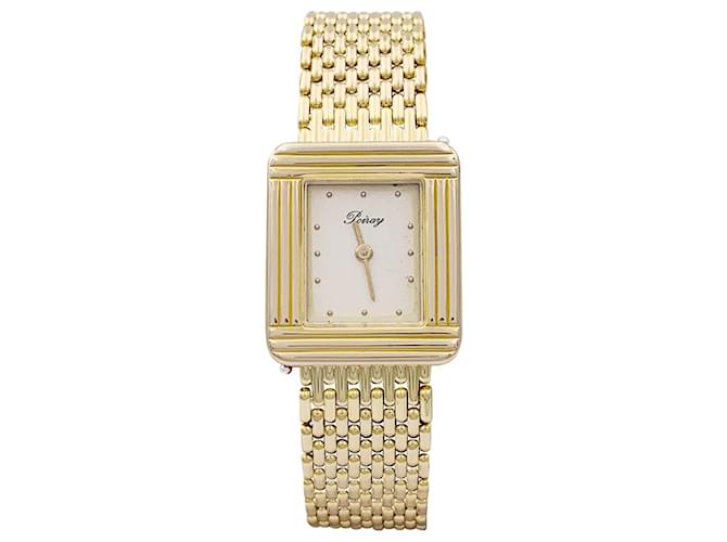 Poiray watch, "My first", yellow gold, gold plate, steel. Leather Gold-plated  ref.1053812