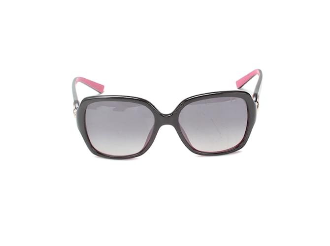 Dior Übergroße, quadratische, getönte Sonnenbrille aus Kunststoff in gutem Zustand Schwarz  ref.1053887