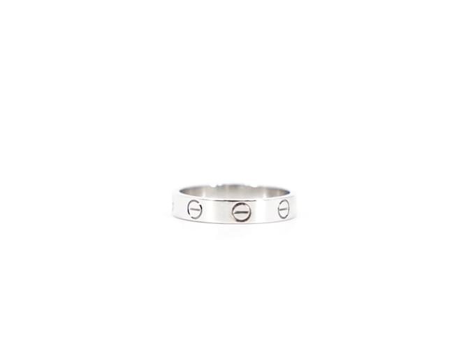 Love Cartier 18K Mini anillo de amor Plata Metal  ref.1053952