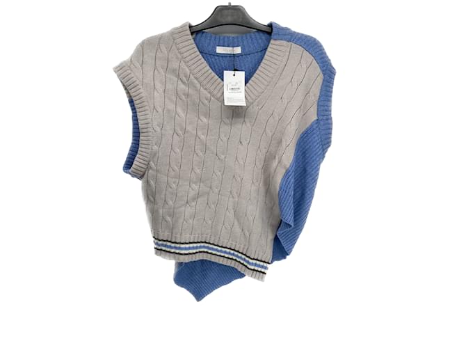 Autre Marque DELADA Strickwaren & Sweatshirts T.Internationale L-Wolle Grau  ref.1054018