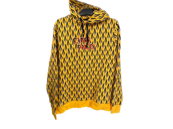 PACO RABANNE Strickwaren & Sweatshirts T.Internationale XL-Baumwolle Gelb  ref.1054019