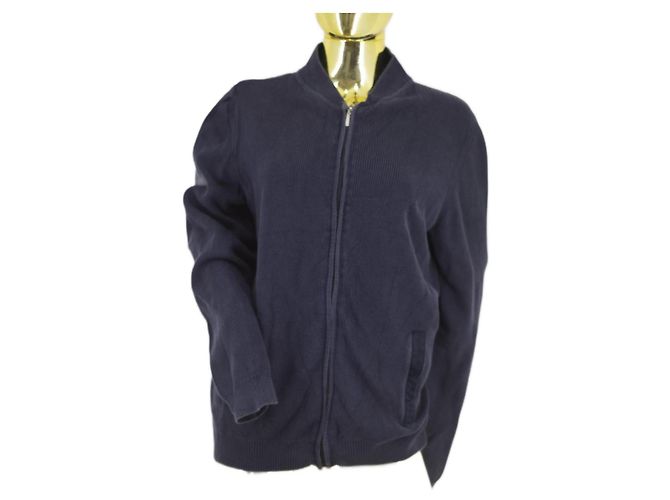 Autre Marque Devred Strickjacke aus Strick für Herren Blau Marineblau Dunkelblau