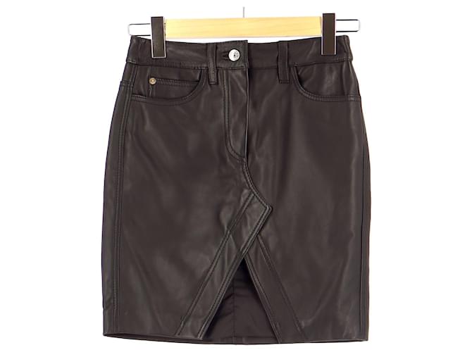 Zadig & Voltaire Skirt suit Black Leather  ref.1054180