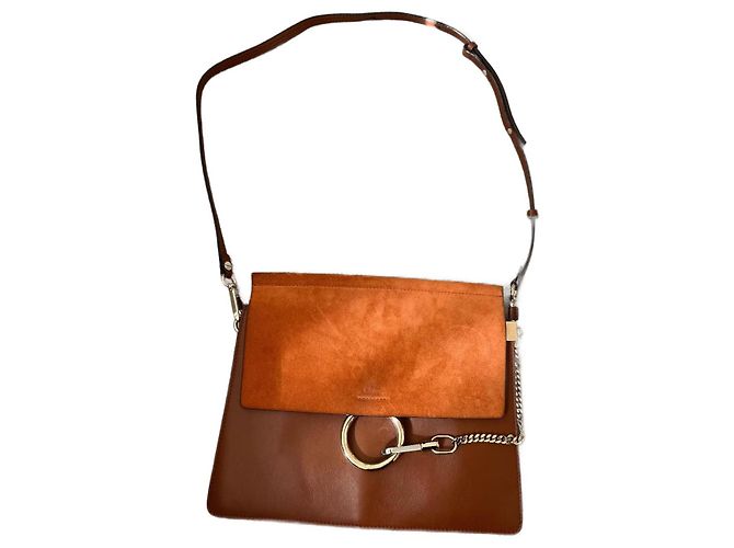Chloé Faye Handtasche Leder Camel Kamel