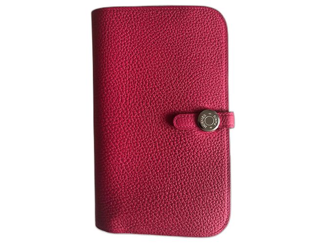 Cartera Hermès Dogon Duo Rosa Togo