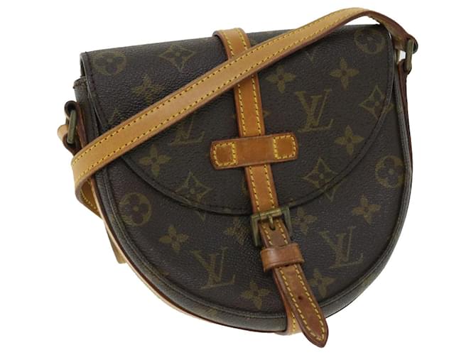 LOUIS VUITTON Chantilly PM Shoulder Bag Monogram Leather Brown