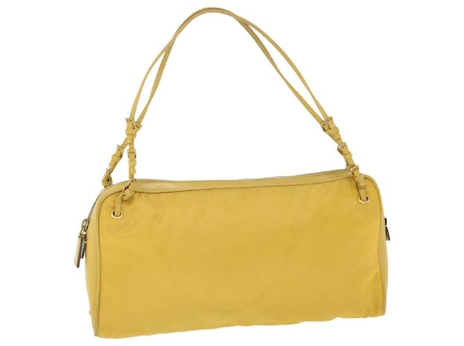 PRADA Hand Bag Nylon Yellow Auth 52243  ref.1054305