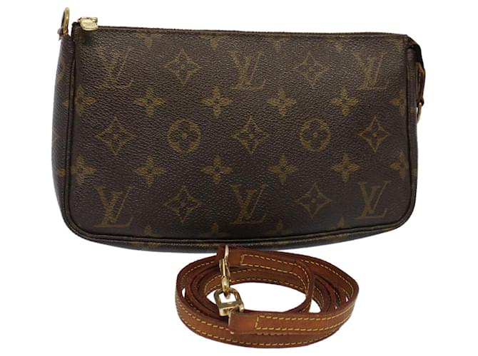 Auth Louis Vuitton Mini Pochette Hand Bag Monogram M51980 LV