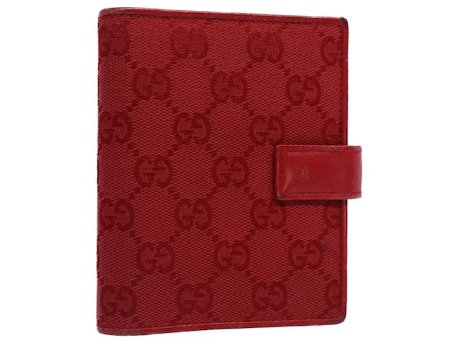 GUCCI GG Canvas Mini Day Planner Couverture Rouge 031.2031.1014 Authentification4916  ref.1054321