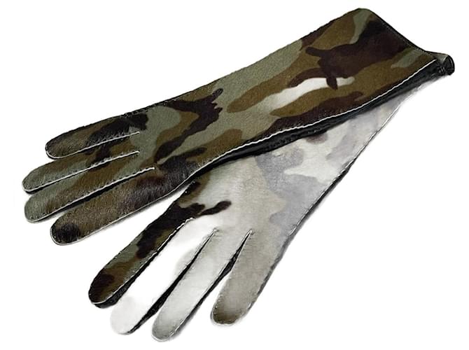 Luvas PRADA T.polegadas 7 Couro Preto 