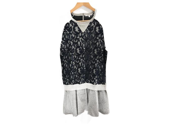 Vestidos CARVEN T.Internacional S Algodón Gris