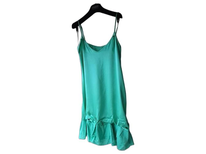 Maje Dresses Green Silk  ref.1054468