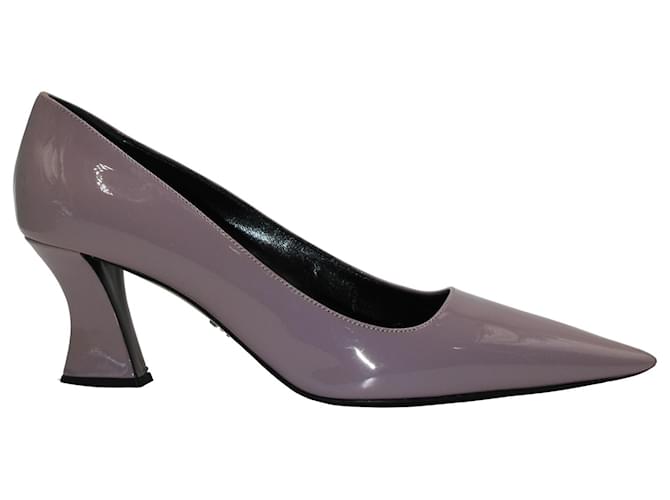 Prada Pointed Toe Pumps in Purple Patent Leather  ref.1054605