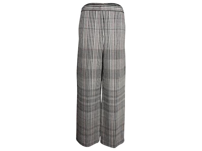 Pantaloni scozzesi cropped di Jil Sander in lana nera  ref.1054608