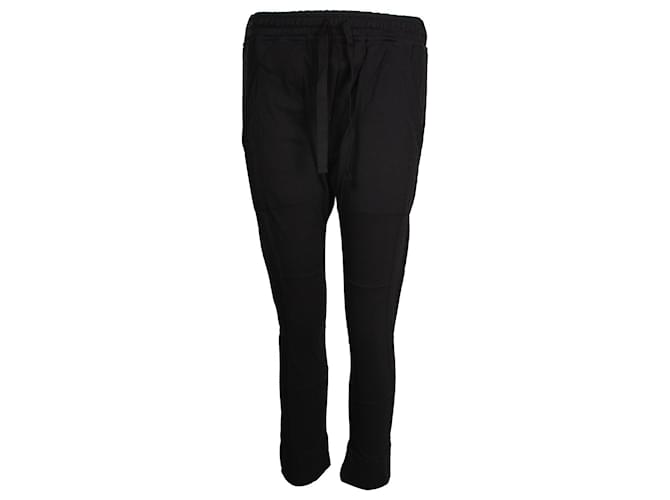 Haider Ackermann Pantalones casuales con cordón en algodón negro  ref.1054612