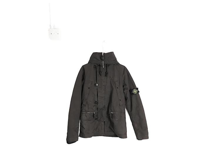 Stone Island Hooded Jacket in Brown Polyester  ref.1054613