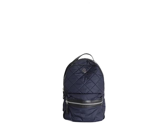 Moncler Gigi Quilted Backpack in Navy Blue Nylon Polyamide  ref.1054618