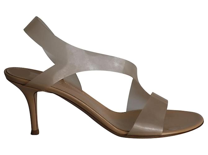 Gianvito Rossi Metropolis Heeled Sandals in Nude PVC Flesh Plastic  ref.1054620