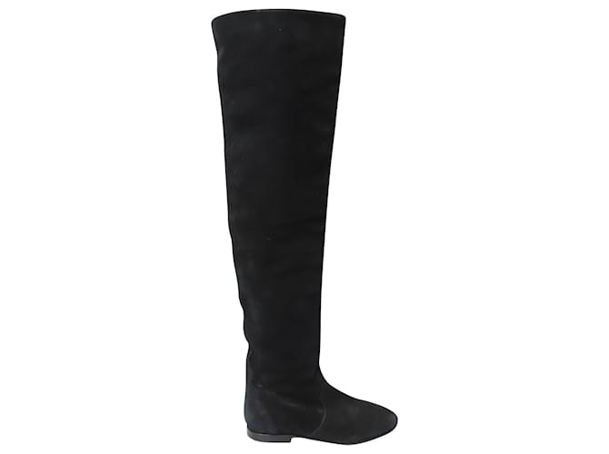 Isabel Marant Thigh High Boots in Black Suede  ref.1054666