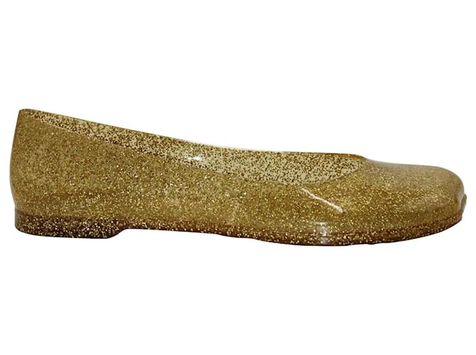 Sapatilhas brilhantes Ibiza da Loewe + Paula em PVC dourado Plástico  ref.1054668